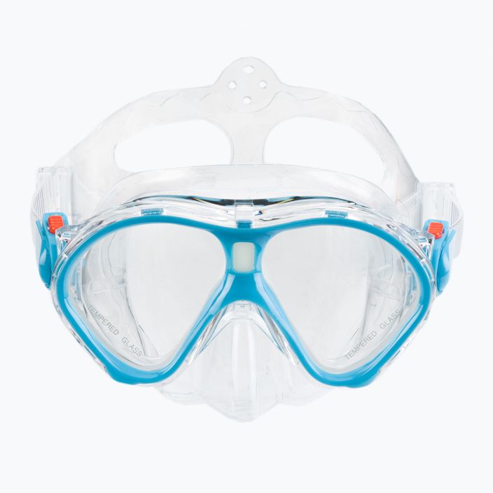 Παιδικό σετ αναπνευστήρα AQUASTIC Μάσκα + αναπνευστήρας μπλε MSK-01N 3