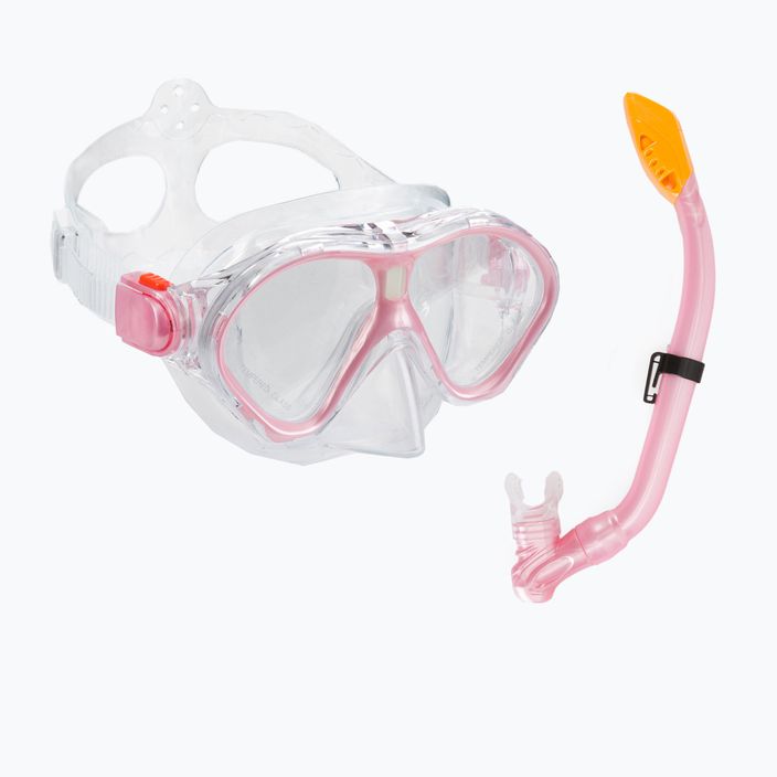 Παιδικό σετ αναπνευστήρα AQUASTIC Μάσκα + αναπνευστήρας ροζ MSK-01R