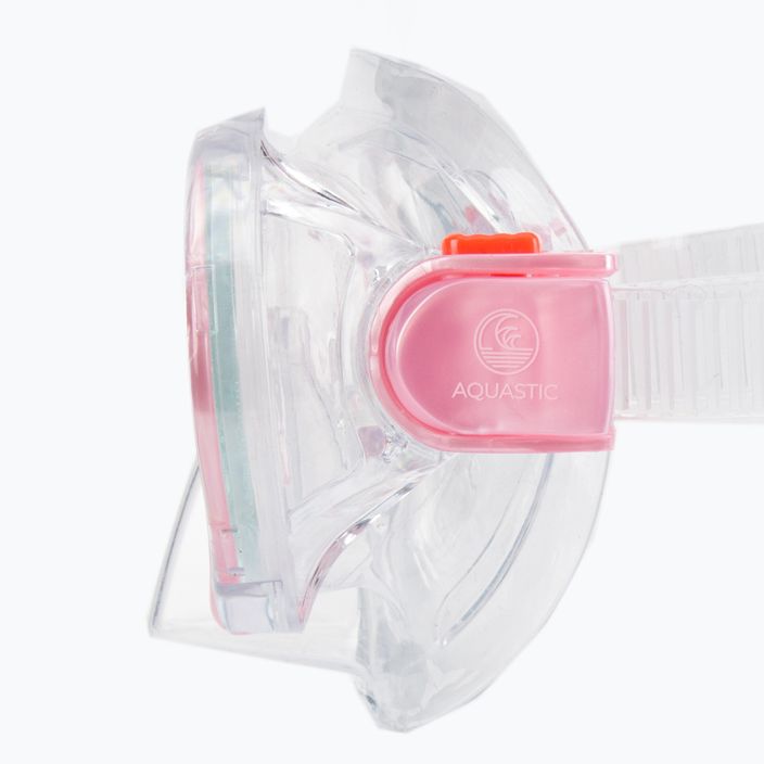 Παιδικό σετ αναπνευστήρα AQUASTIC Μάσκα + αναπνευστήρας ροζ MSK-01R 7