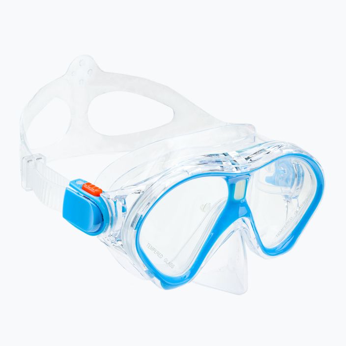 AQUASTIC Παιδικό σετ αναπνευστήρα Μάσκα + βατραχοπέδιλα + αναπνευστήρας μπλε MSFK-01SN 10