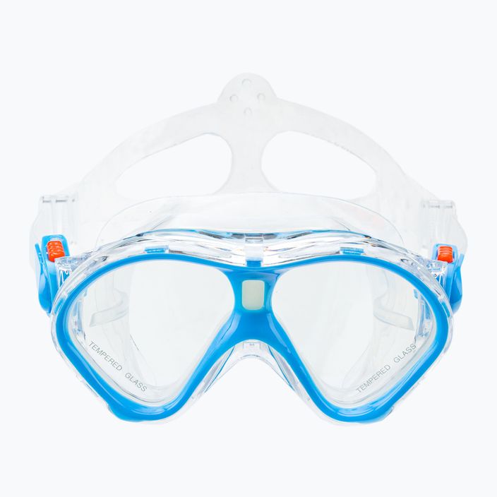AQUASTIC Παιδικό σετ αναπνευστήρα Μάσκα + βατραχοπέδιλα + αναπνευστήρας μπλε MSFK-01SN 11