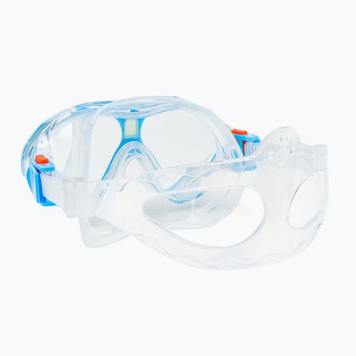 AQUASTIC Παιδικό σετ αναπνευστήρα Μάσκα + βατραχοπέδιλα + αναπνευστήρας μπλε MSFK-01SN 13