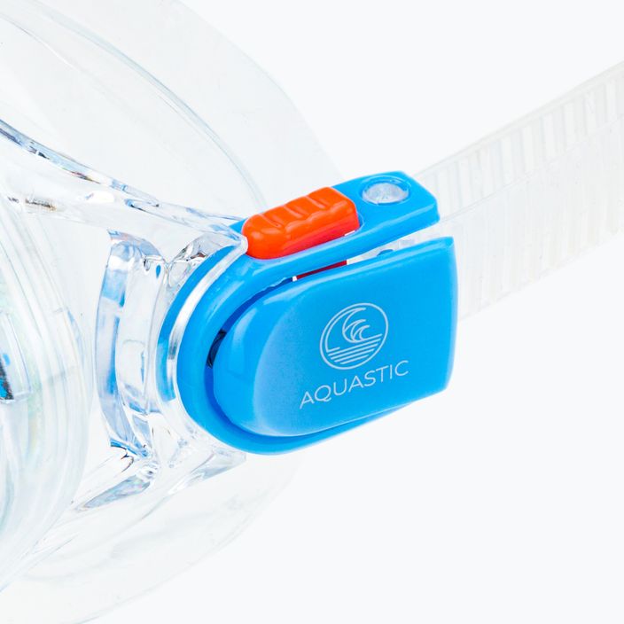 AQUASTIC Παιδικό σετ αναπνευστήρα Μάσκα + βατραχοπέδιλα + αναπνευστήρας μπλε MSFK-01SN 15