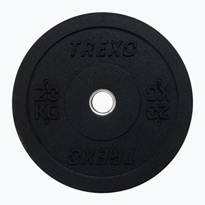 TREXO Ολυμπιακά βάρη με προφυλακτήρα μαύρο TRX-BMP020 20 kg 7