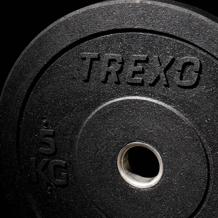 TREXO Ολυμπιακά βάρη με προφυλακτήρα μαύρο TRX-BMP005 5 kg 5