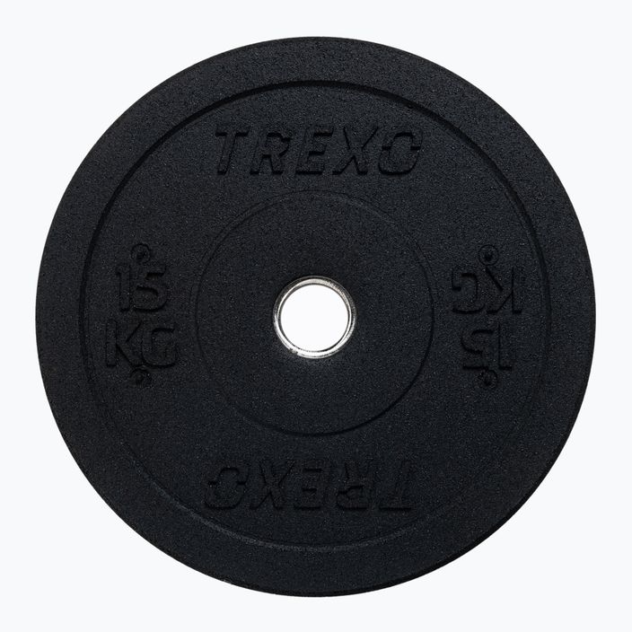 TREXO Ολυμπιακό βάρος προφυλακτήρα μαύρο TRX-BMP015 15 kg 6