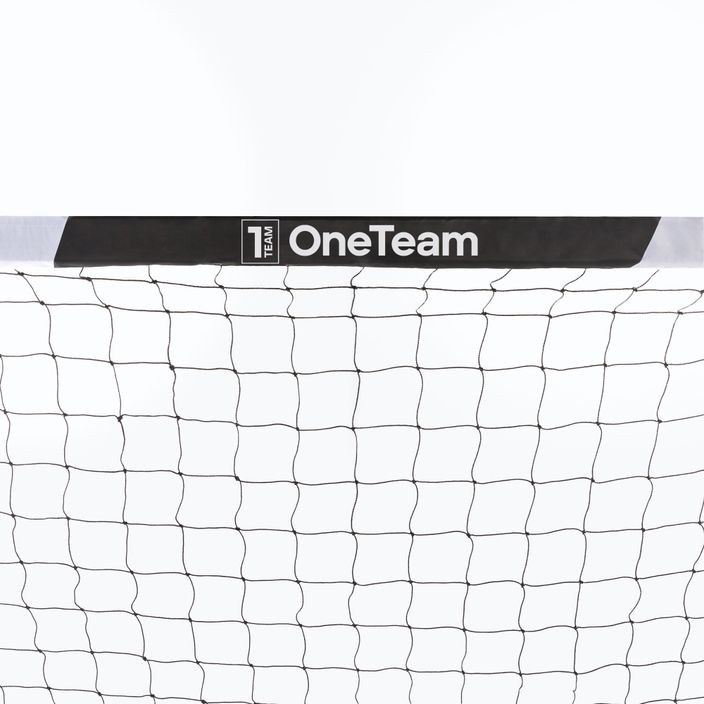 OneTeam One γκολ ποδοσφαίρου 300 x 200 cm από γαλβανισμένο χάλυβα λευκό/μαύρο 5