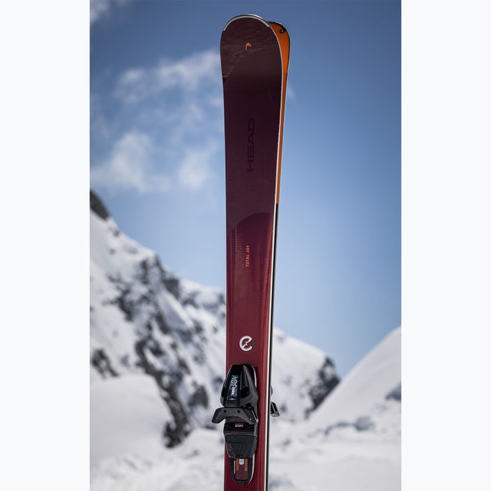 Γυναικείο σκι Downhill HEAD e-total Joy SW SLR Joy Pro + Protector SLR 11 GW σκούρο κόκκινο/πορτοκαλί 4