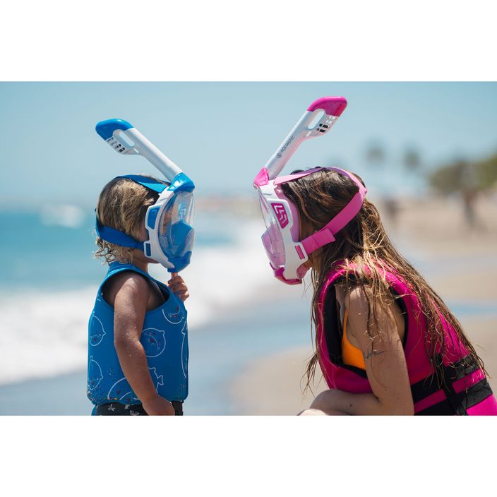 Παιδική μάσκα προσώπου για κολύμπι με αναπνευστήρα AQUASTIC KAI Jr μπλε 2