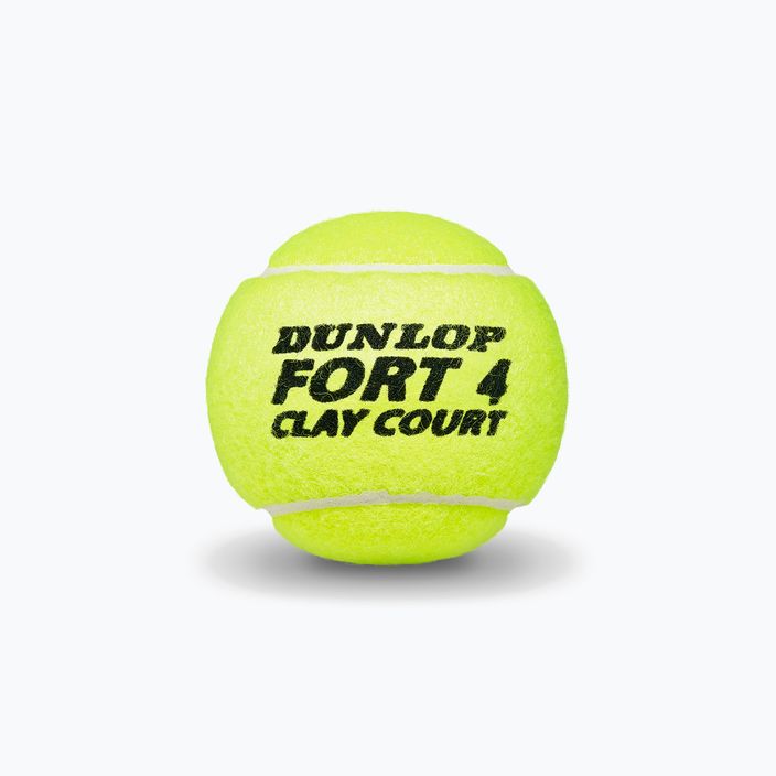 Dunlop Fort Clay Court μπάλες τένις 4B 18 x 4 τεμάχια κίτρινο 601318 2