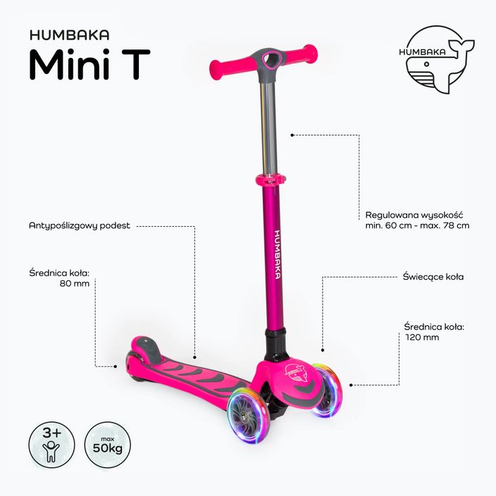 HUMBAKA Mini T ροζ παιδικό τρίκυκλο HBK-S6T 2