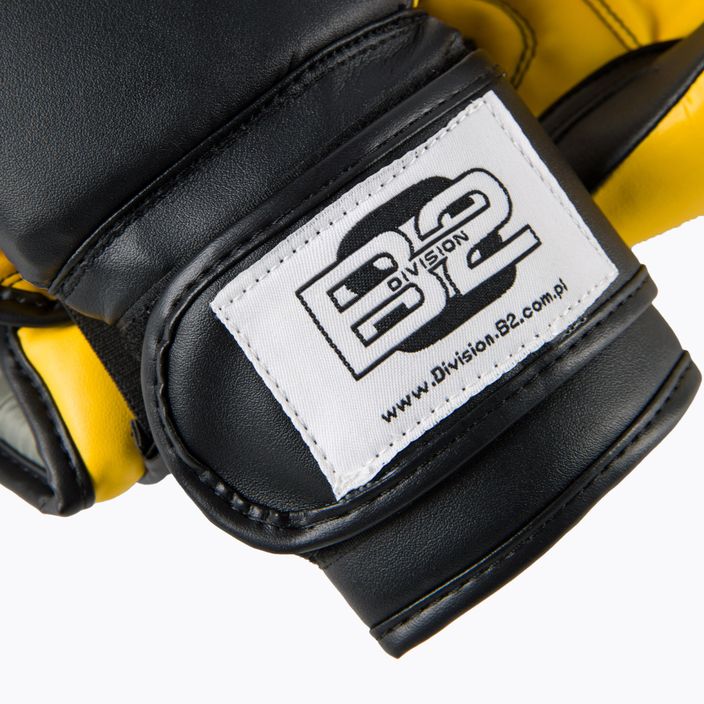 DIVISION B-2 γάντια πυγμαχίας μαύρα και κίτρινα DIV-TG01 5