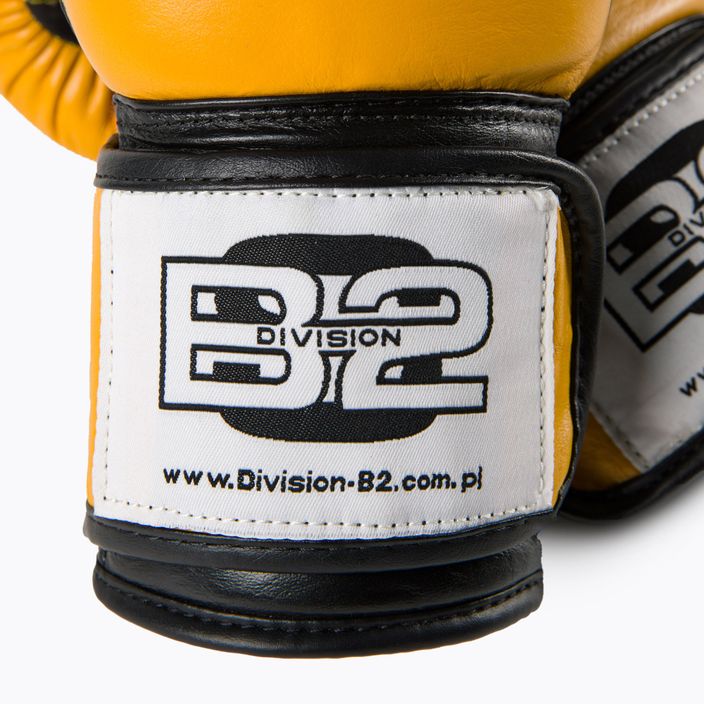 DIVISION B-2 κίτρινα-μαύρα γάντια πυγμαχίας DIV-SG01 5