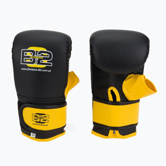 DIVISION B-2 γάντια πυγμαχίας οργάνων μαύρα και κίτρινα DIV-BG03 3