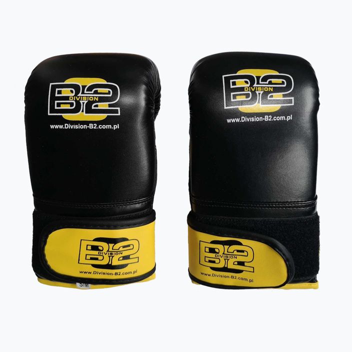 DIVISION B-2 γάντια πυγμαχίας οργάνων μαύρα και κίτρινα DIV-BG03 8