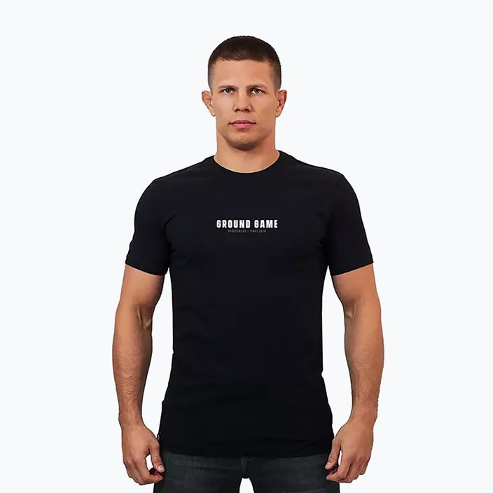 Ανδρικό μπλουζάκι Ground Game Minimal Typo T-shirt μαύρο