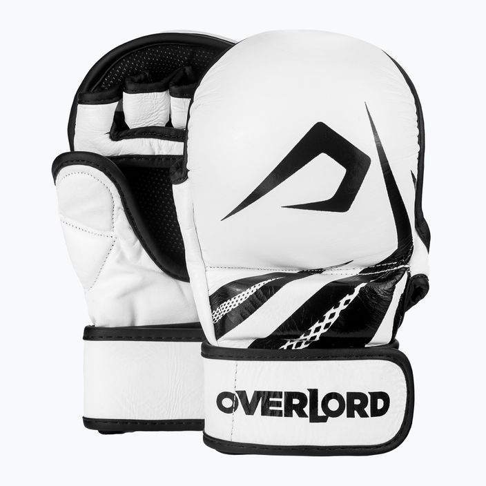 Overlord Sparring MMA γάντια πάλης φυσικό δέρμα λευκό 101003-W/M 6