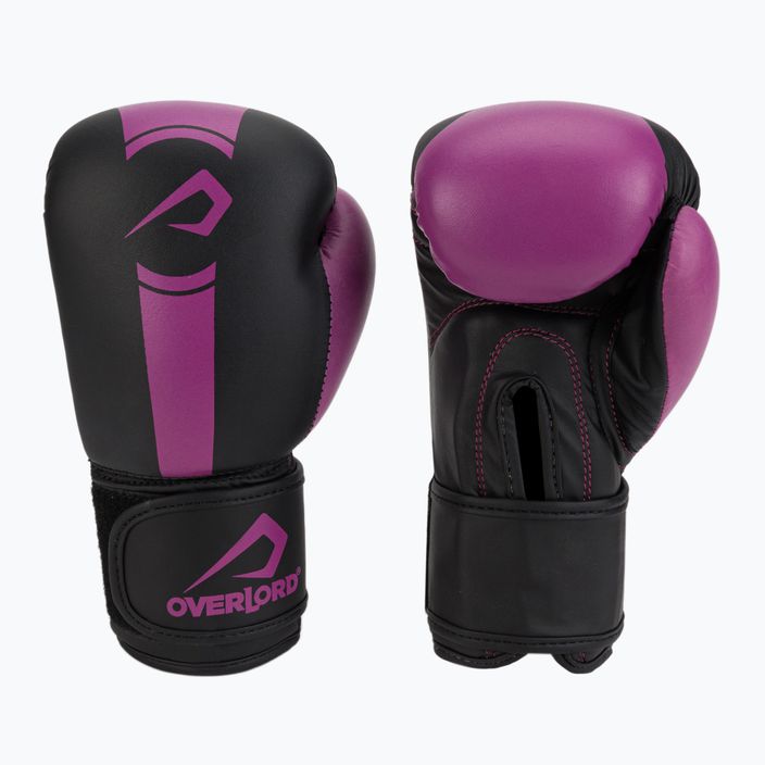 Overlord Boxer παιδικά γάντια πυγμαχίας μαύρα και ροζ 100003-PK 3