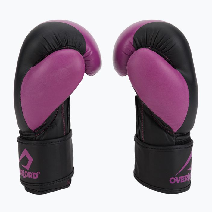 Overlord Boxer παιδικά γάντια πυγμαχίας μαύρα και ροζ 100003-PK 4