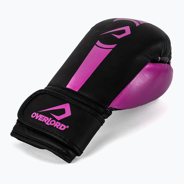 Overlord Boxer παιδικά γάντια πυγμαχίας μαύρα και ροζ 100003-PK 8