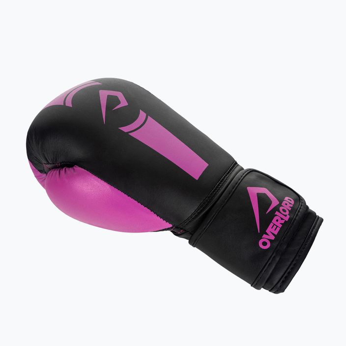 Overlord Boxer παιδικά γάντια πυγμαχίας μαύρα και ροζ 100003-PK 11