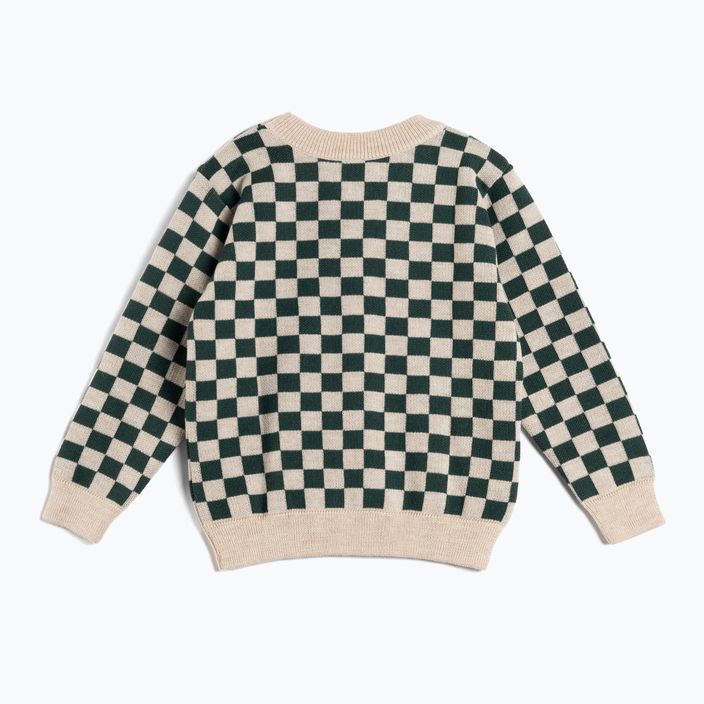 KID STORY Merino πράσινο παιδικό πουλόβερ με σκακιέρα 2