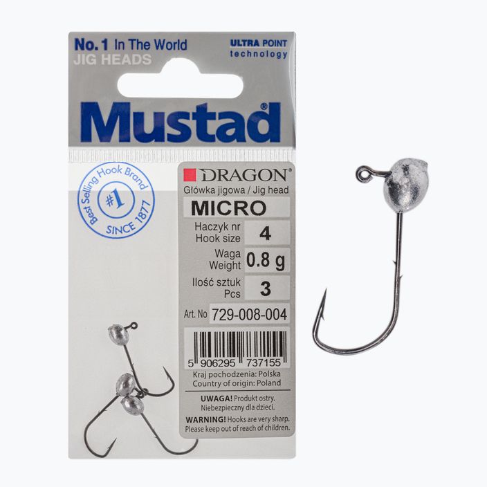 Mustad Micro jig head 3 τεμάχια μέγεθος 4 ασημί PDF-729-008-004