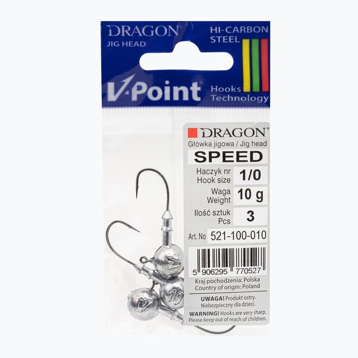 DRAGON V-Point Speed jig head 10g 3 τεμάχια μαύρο PDF-521-100-010