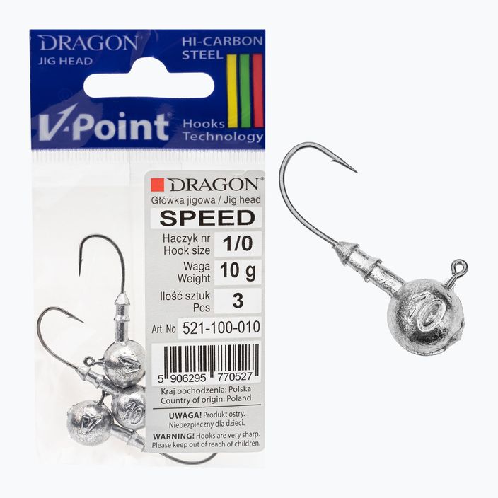 DRAGON V-Point Speed jig head 10g 3 τεμάχια μαύρο PDF-521-100-010 3