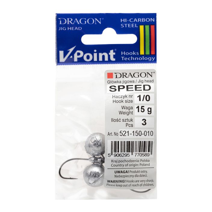 DRAGON V-Point Speed 15g 3pc jig head μαύρο PDF-521-150-010 2