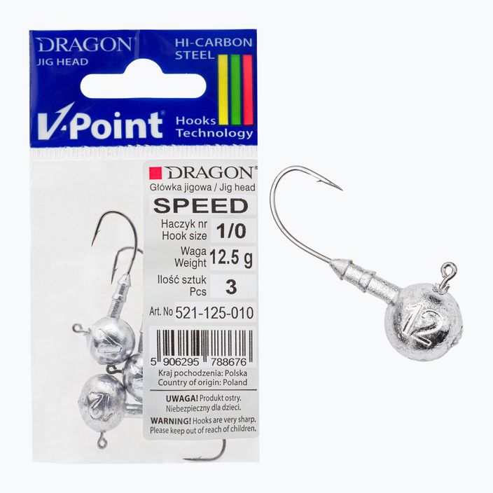 DRAGON V-Point Speed jig head 12.5g 3pcs μαύρο PDF-521-125-010