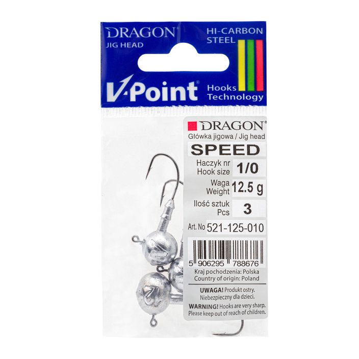 DRAGON V-Point Speed jig head 12.5g 3pcs μαύρο PDF-521-125-010 2