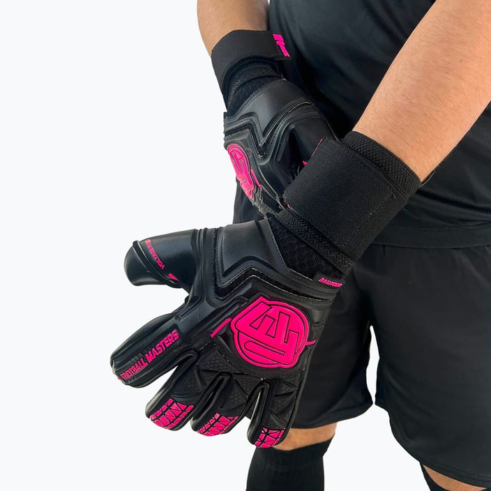 Γάντια τερματοφύλακα Football Masters Voltage Plus NC μαύρο/ροζ 4