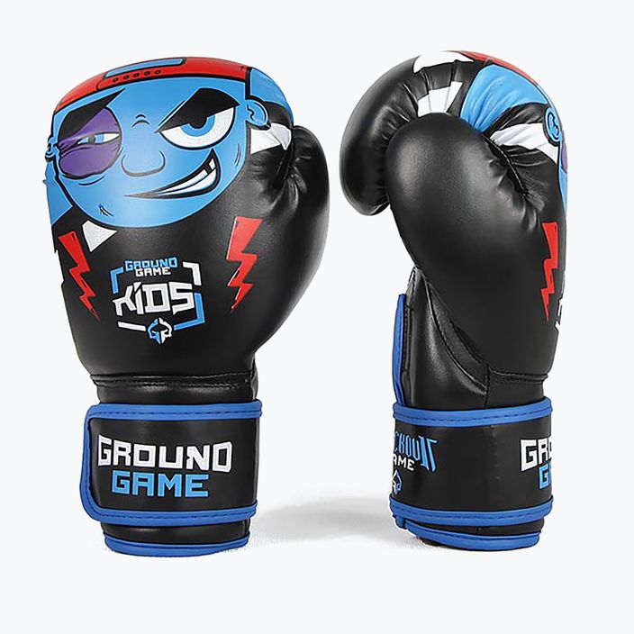 Ground Game Prodigy παιδικά γάντια πυγμαχίας μαύρο και μπλε 7