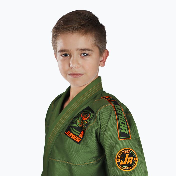 GI για το παιδικό Brazilian jiu-jitsu Ground Game Junior 3.0 πράσινο 2