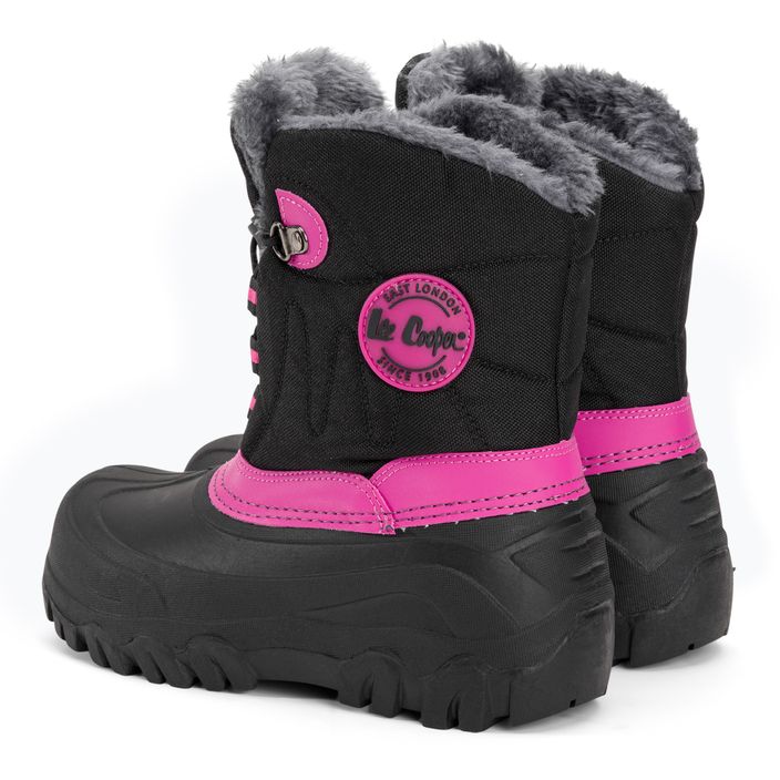 Παιδικές μπότες χιονιού Lee Cooper LCJ-21-44-0523 μαύρο/φούξια 3