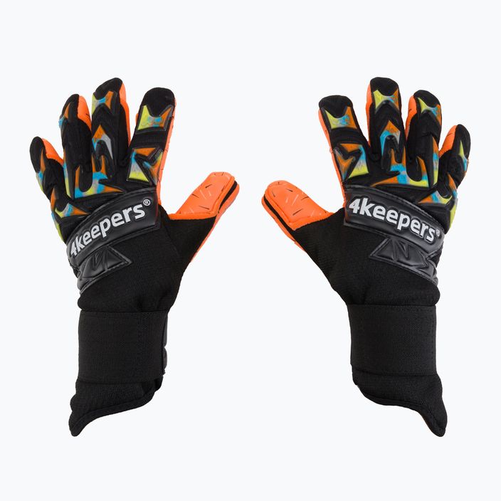 4Keepers Equip Flame Nc Jr παιδικά γάντια τερματοφύλακα μαύρο και πορτοκαλί EQUIPFLNCJR