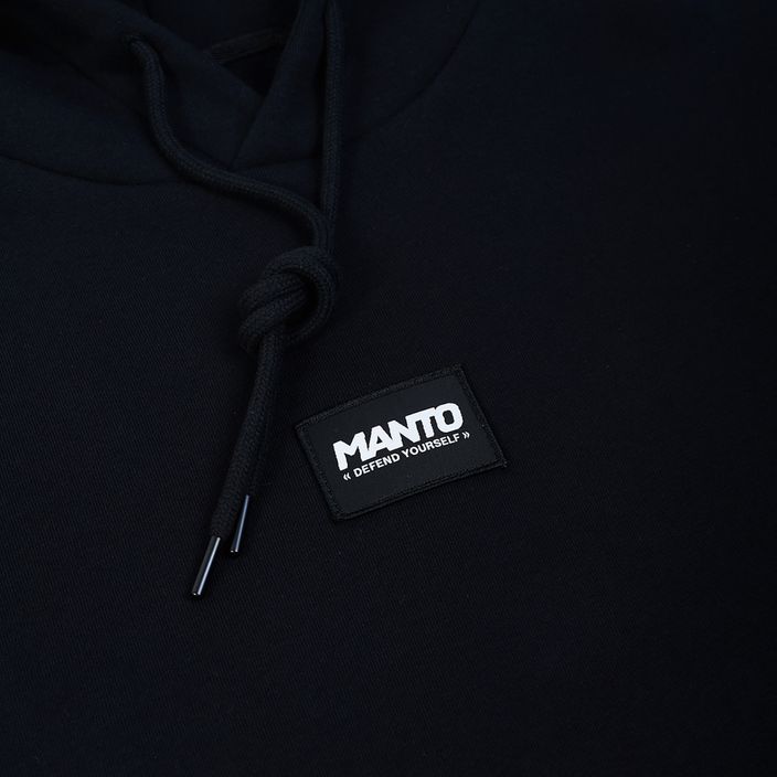 MANTO Ανδρική μπλούζα Label Oversize μαύρο 3