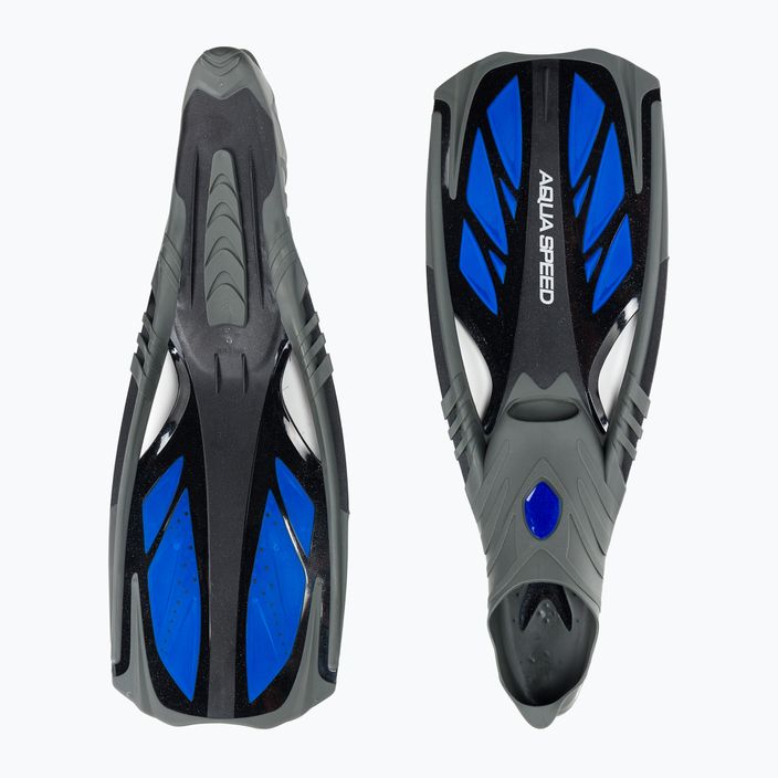 AQUA-SPEED Inox μαύρο-μπλε πτερύγια αναπνευστήρα 553 2