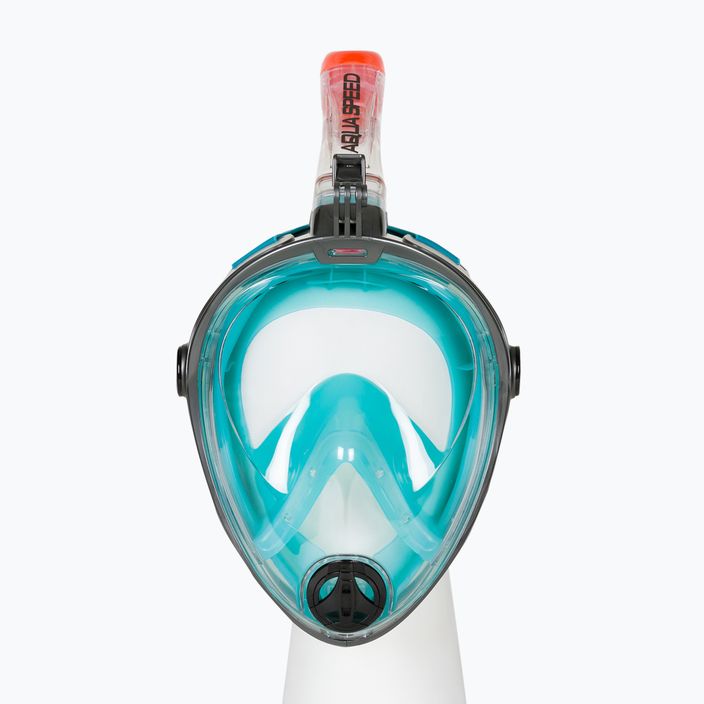 AQUA-SPEED Spectra 2.0 τυρκουάζ μάσκα πλήρους προσώπου για κολύμβηση με αναπνευστήρα 247 2