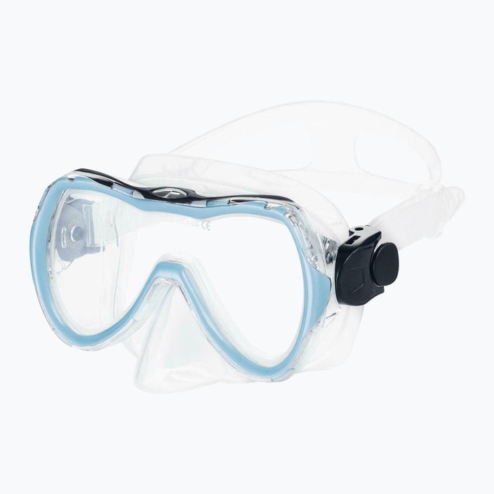 AQUA-SPEED Enzo + Evo σετ κατάδυσης με αναπνευστήρα μάσκα + αναπνευστήρας + τσάντα γαλάζιο 2