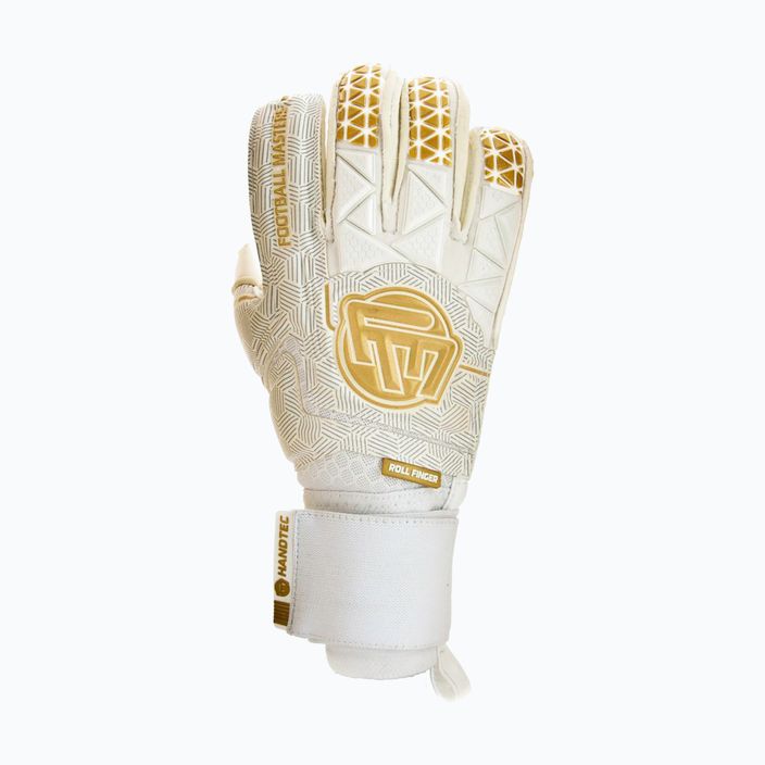 Γάντια τερματοφύλακα Football Masters Voltage Plus RF v 4.0 λευκό και χρυσό 1172-4 5