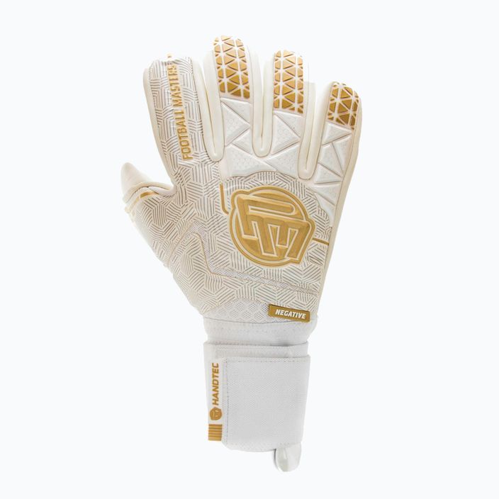 Γάντια τερματοφύλακα Football Masters Voltage Plus NC v 4.0 λευκό και χρυσό 1171-4 5