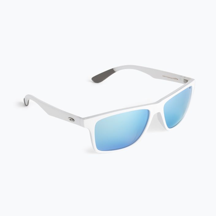 Γυαλιά ηλίου GOG Oxnard ματ λευκό/κρυστάλλινο/πολυχρωματικό λευκό-μπλε E202-2P