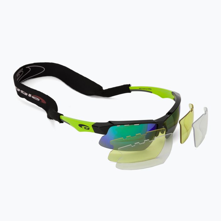 Γυαλιά ποδηλασίας GOG Faun μαύρο/πράσινο/πολυχρωματικό πράσινο T579-2