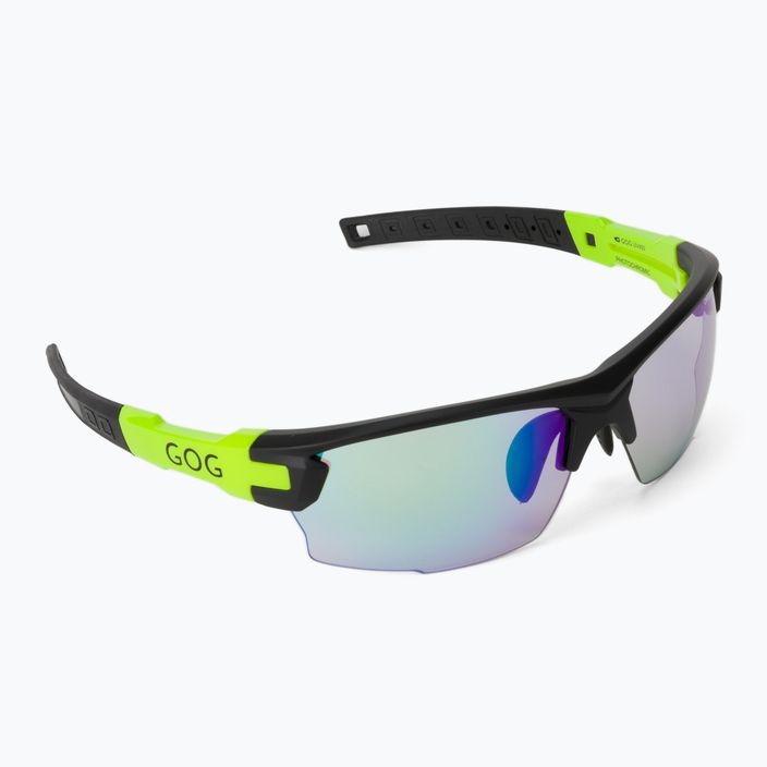 GOG Steno C ματ μαύρο/πράσινο/πολυχρωματικό πράσινο γυαλιά ποδηλασίας E544-2