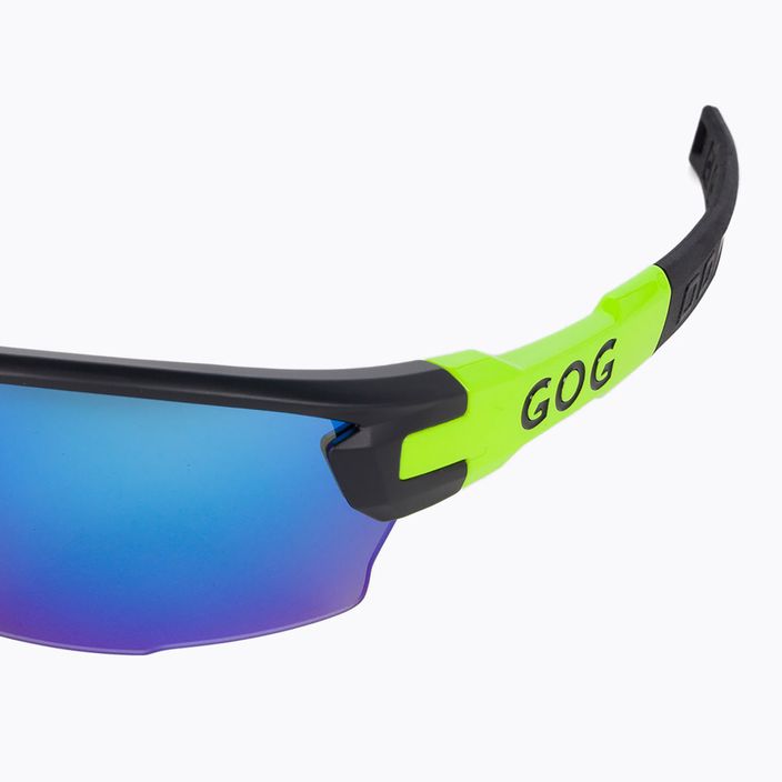 Γυαλιά ποδηλασίας GOG Steno ματ μαύρο/πράσινο/πολυχρωματικό λευκό-μπλε E540-2 6