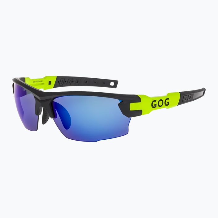 Γυαλιά ποδηλασίας GOG Steno ματ μαύρο/πράσινο/πολυχρωματικό λευκό-μπλε E540-2 7