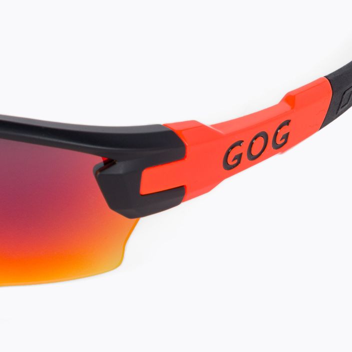 GOG Steno ματ μαύρα/πορτοκαλί/πολυχρωματικά κόκκινα γυαλιά ποδηλασίας E540-4 6