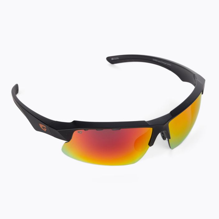 Γυαλιά ποδηλασίας GOG Faun ματ μαύρο/πολυχρωματικό κόκκινο E579-2 2